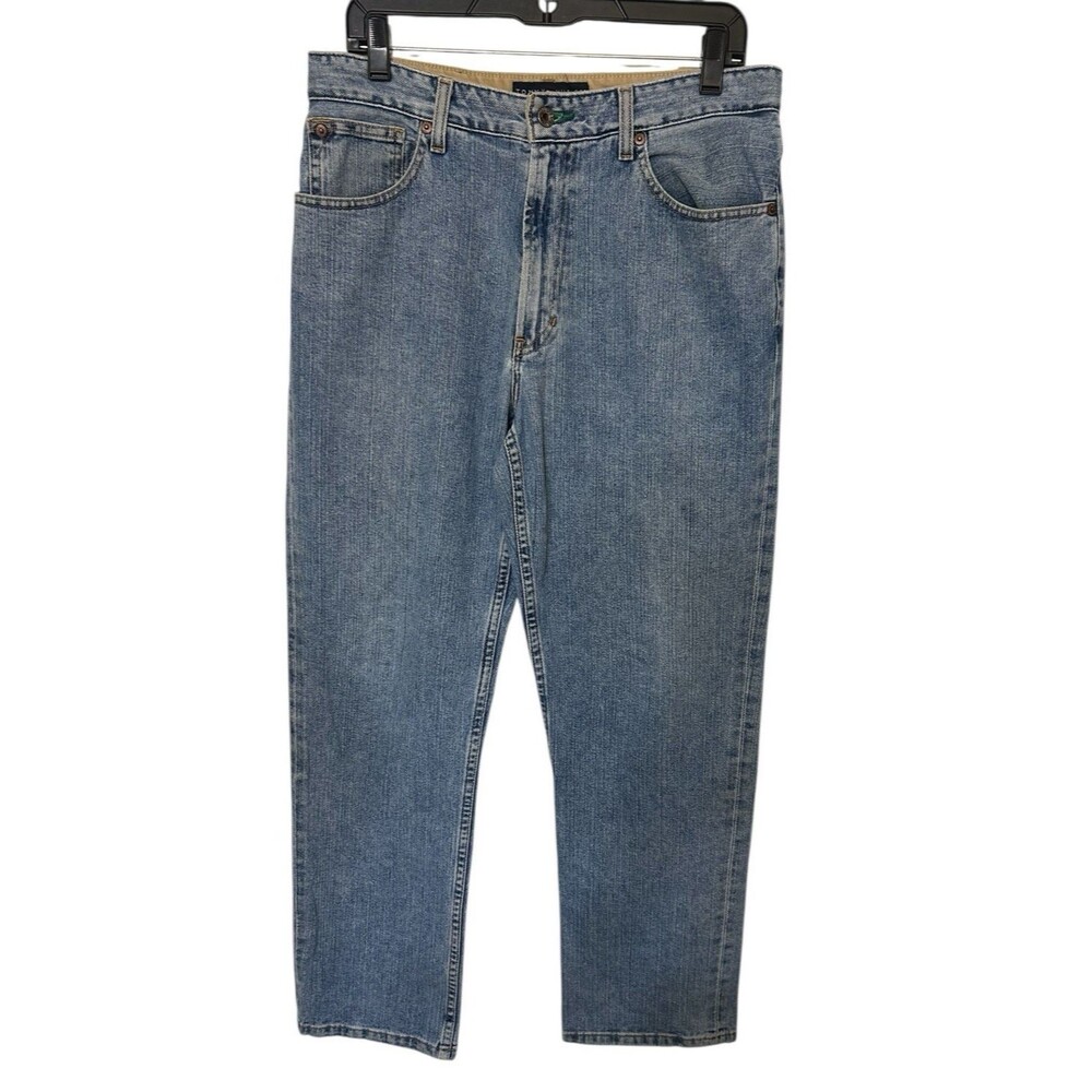 Tommy Hilfiger Mens PLI-PLI Van Relaxed Straight Jean Light Wash Y2K VTG 32x30